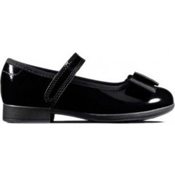 Clarks Παιδικές Μπαλαρίνες Λουστρίνι με Σκρατς Μαύρες 26142852