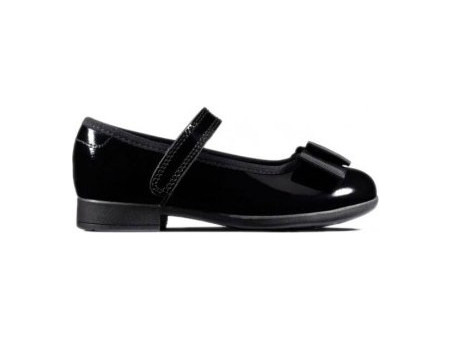 Clarks Παιδικές Μπαλαρίνες Λουστρίνι με Σκρατς Μαύρες 26142852