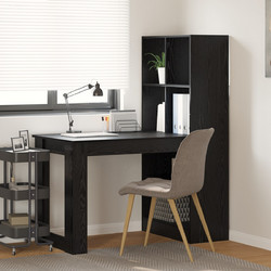 vidaXL Γραφείο Ξύλινο με Βιβλιοθήκη 122x67x145cm 3337258