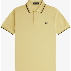 Fred Perry Ανδρική Μπλούζα Polo Κοντομάνικη Λευκή Κίτρινη M3600-Y61