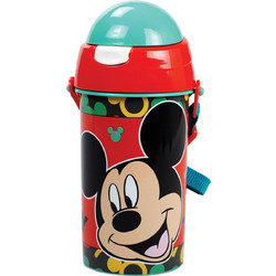 Gim Mickey Mouse Παιδικό Παγούρι Πλαστικό με Καλαμάκι Πολύχρωμο 500ml