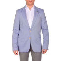 Scotch & Soda Καλοκαιρινό Ανδρικό Σακάκι Υφασμάτινο με Κανονική Εφαρμογή Γαλάζιο 136165