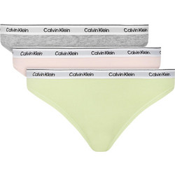 Calvin Klein Βαμβακερά Γυναικεία String 3Pack 000QD5209E-WAB