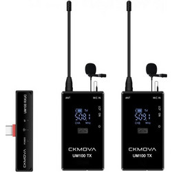 Ckmova UM100 Kit4 Σετ 2 Ασύρματα Μικρόφωνα Πέτου USB-C