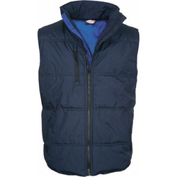 Fageo Αμάνικο Ανδρικό Μπουφάν Puffer Navy Μπλε 052-090