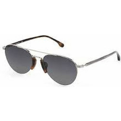 Lozza SL2394 0579 Ανδρικά Γυαλιά Ηλίου Aviator Μεταλλικά Ασημί με Μαύρο Φακό