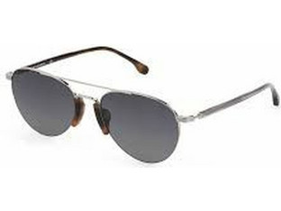 Lozza SL2394 0579 Ανδρικά Γυαλιά Ηλίου Aviator Μεταλλικά Ασημί με Μαύρο Φακό
