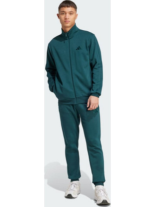 Adidas Sportswear Ανδρικό Σετ Φόρμας Fleece με Λάστιχο Πετρόλ JX5546