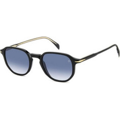David Beckham DB1147/S 807QZ Ανδρικά Γυαλιά Ηλίου Τετράγωνα Κοκάλινα Μαύρα με Μπλε Φακό
