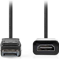 Nedis Καλώδιο DisplayPort to HDMI Female 0.2m Black CCGB37150BK02