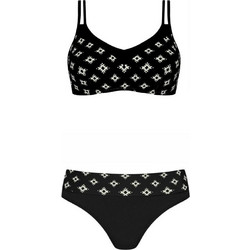 Amoena Bikini Set Μπουστάκι Ψηλόμεσο Μαύρο 71748-71750