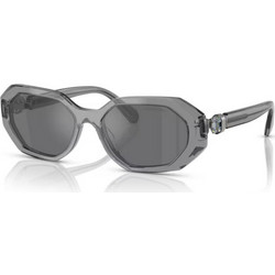 Swarovski SK6028 10626G Γυναικεία Γυαλιά Ηλίου Πολυγωνικά Κοκάλινα Μαύρα με Μαύρο Φακό