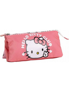 Cerda Hello Kitty Κασετίνα με 3 Θήκες Ροζ 2700001662