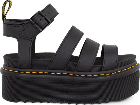 Dr. Martens Καλοκαιρινές Γυναικείες Πλατφόρμες Ψηλές Μαύρες 27296001