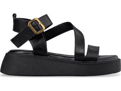 Envie Shoes Καλοκαιρινές Γυναικείες Πλατφόρμες Χαμηλές Μαύρες E96-21316-34