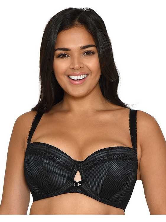 Curvy Kate Σουτιέν Balconette με Ελαφριά Ενίσχυση με Μπανέλα Μαύρο CK010106