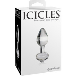 Pipedream Icicles No 44 Hand Blown Glass Πρωκτική Σφήνα Διαφανής PD2944-20