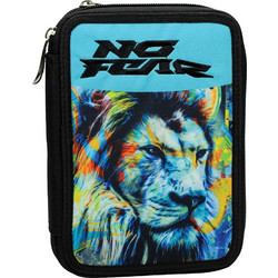 Back Me UP No Fear Fluo Lion Κασετίνα Γεμάτη με 2 Θήκες Μαύρη Τιρκουάζ 348-45100