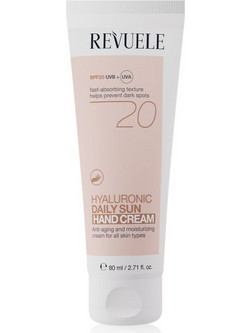 Revuele Daily Sun Hyaluronic Αναπλαστική Κρέμα Χεριών SPF20 80ml