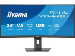 iiyama ProLite XCB3494WQSU-B1 Ultrawide VA Curved Monitor 34" 3440x1440 QHD 120Hz 0.4ms