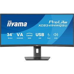 iiyama ProLite XCB3494WQSU-B1 Ultrawide VA Curved Monitor 34" 3440x1440 QHD 120Hz 0.4ms