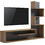 Pakoworld Έπιπλο Τηλεόρασης Ξύλινο Oak Μ160xΠ29xΥ126cm Cazenda 230-000100