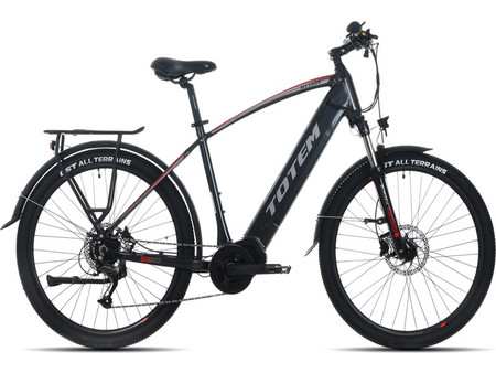 Velogreen Totem Mythos Ηλεκτρικό Ποδήλατο Trekking 27.5" 250W με 9 Ταχύτητες Πετρόλ