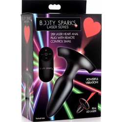 XR Brands Booty Sparks Laser Πρωκτική Σφήνα Ασύρματη με Δόνηση 12cm Μαύρη