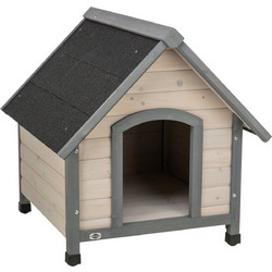 Trixie Natura Cottage Σπιτάκι Σκύλου Μεγάλο Ξύλινο Εξωτερικού Χώρου Μπεζ Γκρι 96x105x112cm
