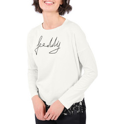 Freddy Contrasting Lace Γυναικείο Αθλητικό Φούτερ Λευκό F9WFNT2-W25