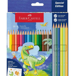Faber-Castell Dinosaur Metallic & Neon Ξυλομπογιές Σετ 24τμχ