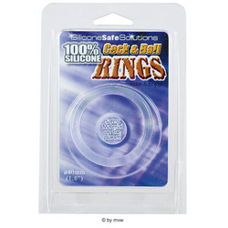 Cock & Ball Rings 40mm Ελαστικό Δαχτυλίδι Πέους & Όρχεων Σιλικόνης 4cm Διαφανές