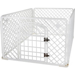 AriaTrade Πάρκο Σκύλου Πλαστικό Λευκό 90x90x60cm