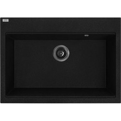 Laveo TAU SBT B107 Ένθετος Νεροχύτης Γρανίτη Σαγρέ Total Black 50x70cm