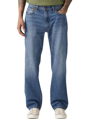 Levi's 555 Ανδρικό Τζιν Παντελόνι Relaxed Εφαρμογή Navy Μπλε A7223-0011