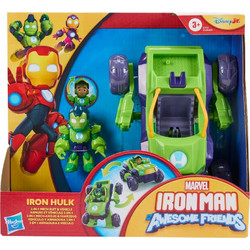 Hasbro Marvel Iron Man & His Awesome Friends Iron Hulk 2-in-1 Mech Suit & Vehicle Φιγούρα Δράσης για 3+ Ετών