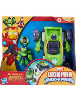 Hasbro Marvel Iron Man & His Awesome Friends Iron Hulk 2-in-1 Mech Suit & Vehicle Φιγούρα Δράσης για 3+ Ετών