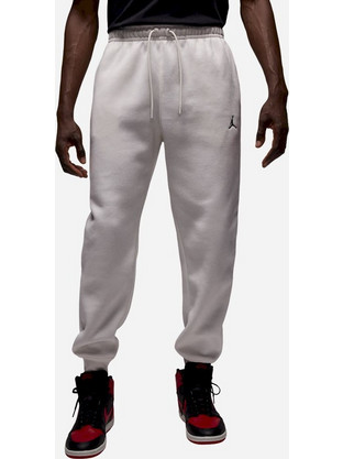 Jordan Brooklyn Ανδρικό Παντελόνι Φόρμας Fleece με Λάστιχο Λευκό FV7277-133