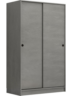Megapap Δίφυλλη Ντουλάπα Ρούχων Συρόμενη Regio Γκρι 120x60x200cm GP028-0139,3