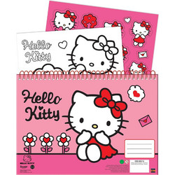 Gim Hello Kitty Sweetheart Μπλοκ Ζωγραφικής A4 40 Φύλλων με Αυτοκόλλητα 335-74416