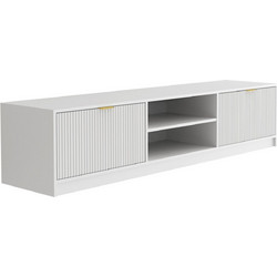 PoliHome Έπιπλο Τηλεόρασης Μοριοσανίδα Άσπρο Μ180xΠ40xΥ40cm Allegro plus 162844129