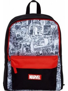Marvel Marvel Σχολική Τσάντα Πλάτης Δημοτικού Μαύρη Κόκκινη BGPC0458