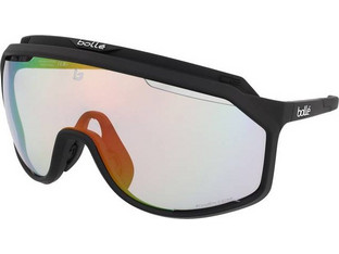 Bolle BS018005 Ανδρικά Γυαλιά Ηλίου Μάσκα Κοκάλινα Μαύρα με Διαφανές Φακό