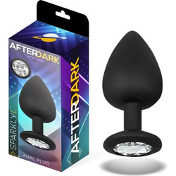 LateToBed Afterdark Sparkly Πρωκτική Σφήνα Diamond Plug 9.5cm Μαύρη AD-275