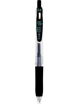 Zebra Sarasa Clip Στυλό Gel 0.4mm Μαύρο ZB-14301