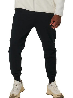 Body Action Ανδρικό Παντελόνι Φόρμας Fleece με Λάστιχο Μαύρο 023530-01