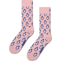 Happy Socks Penguin Βαμβακερές Γυναικείες Κάλτσες Ροζ με Σχέδια P003783-1000