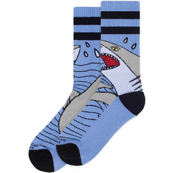 American Socks Shark Strike Ανδρικές Κάλτσες Ψηλές με Σχέδια Μπλε AS379