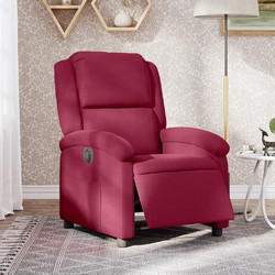 vidaXL Πολυθρόνα Relax με Υποπόδιο Ανακλινόμενη Βελούδινη Μπορντό 3204283