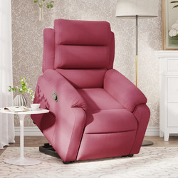 vidaXL Πολυθρόνα Relax Ανακλινόμενη Βελούδινη Μπορντό 3205097